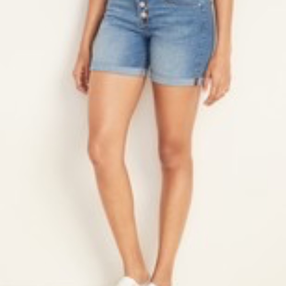 High rise multi- button secret slim pockets